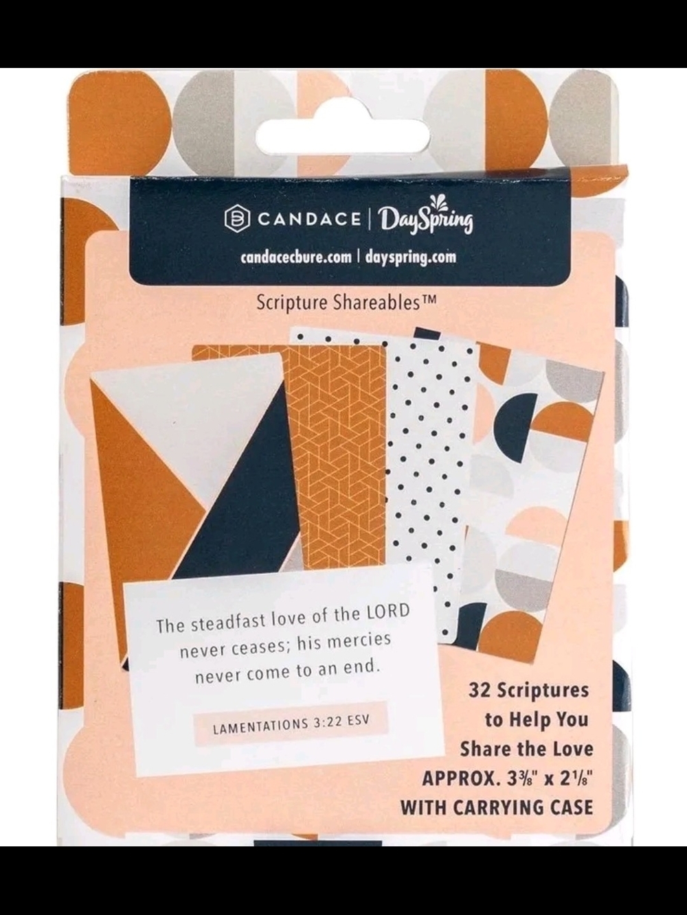 Scripture Shareables™ 32 Scripture Cards – Peach & Navy - Picture 3 of 3